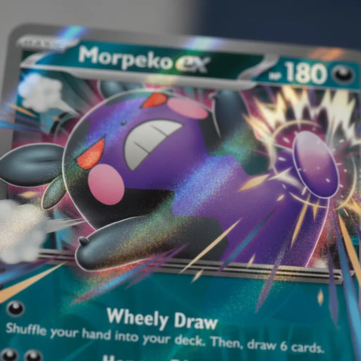 POKÉMON TCG MORPEKO EX PBL 055/084 ME05 PITCH BLACK DOUBLE RARE INGLÉS 4