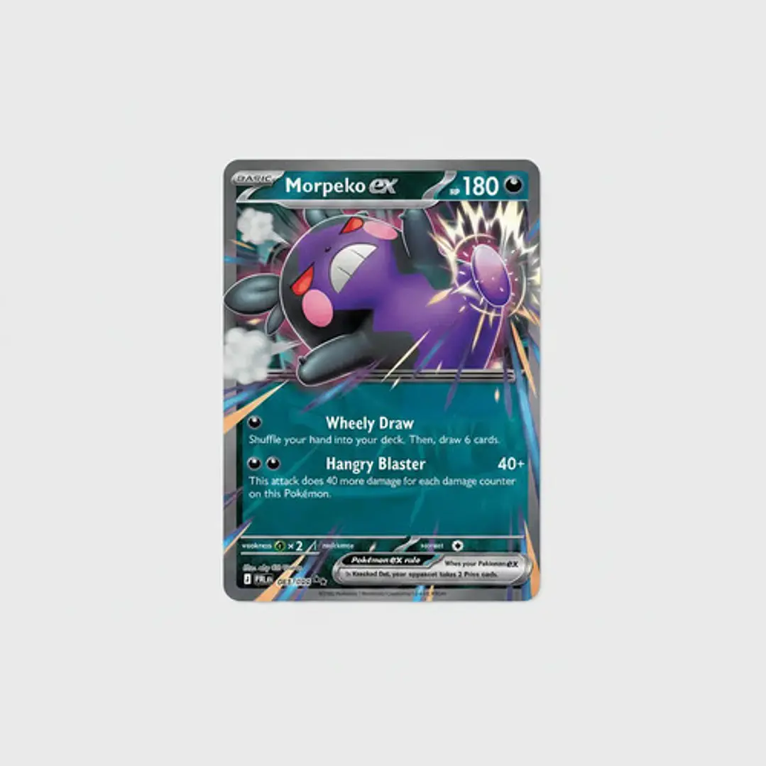POKÉMON TCG MORPEKO EX PBL 055/084 ME05 PITCH BLACK DOUBLE RARE INGLÉS 5
