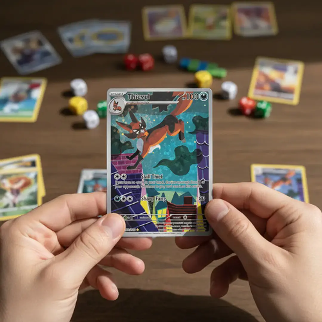 POKÉMON TCG THIEVUL PBL 055/084 ME05 PITCH BLACK ILLUSTRATION RARE INGLÉS 3