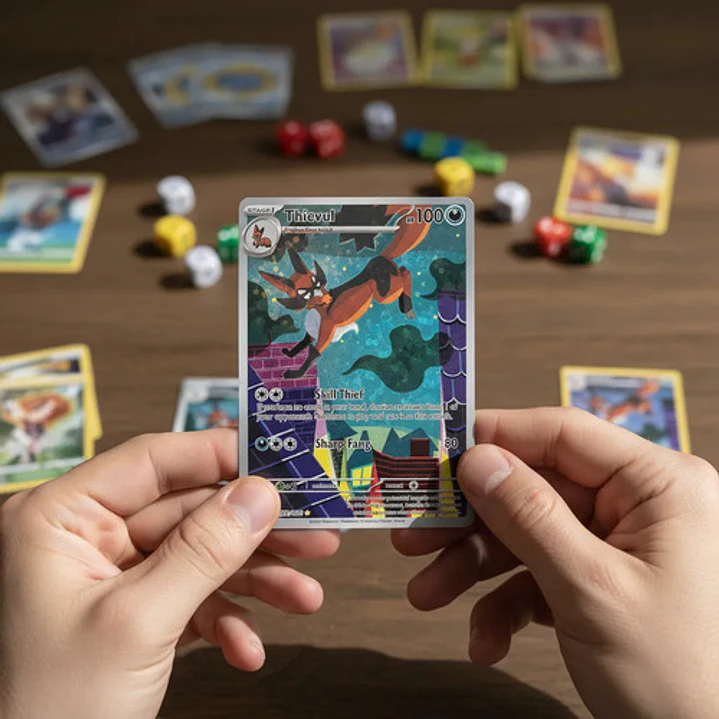 POKÉMON TCG THIEVUL PBL 055/084 ME05 PITCH BLACK ILLUSTRATION RARE INGLÉS 3
