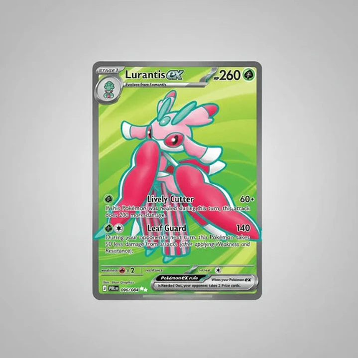POKÉMON TCG LURANTIS EX PBL 096/084 ME05 PITCH BLACK FULL ART INGLÉS 4