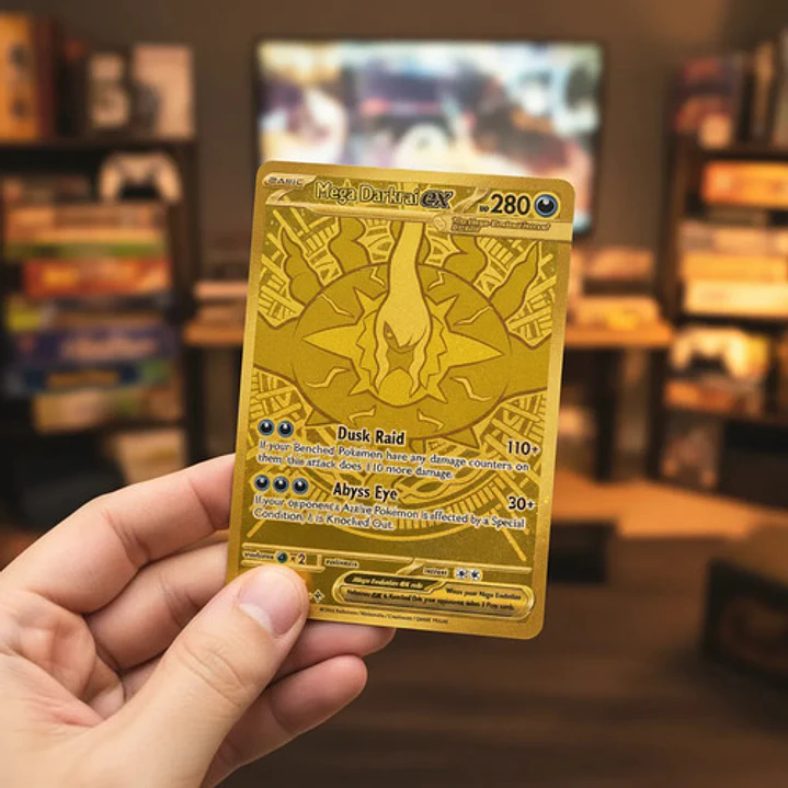 POKÉMON TCG MEGA DARKRAI EX PBL 120/084 ME05 PITCH BLACK HYPER RARE INGLÉS 3