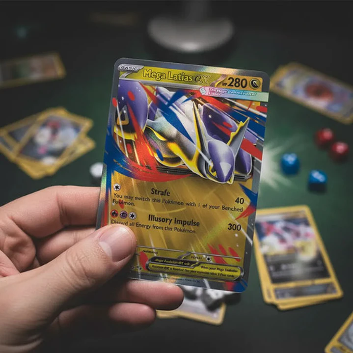 POKÉMON TCG MEGA LATIAS EX MEG 100/132 ME01 MEGA EVOLUTION DOUBLE RARE INGLÉS 3