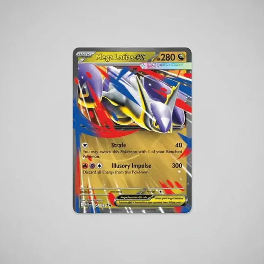 POKÉMON TCG MEGA LATIAS EX MEG 100/132 ME01 MEGA EVOLUTION DOUBLE RARE INGLÉS 5
