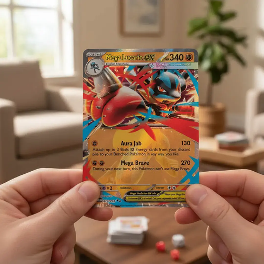 Pokémon Tcg Mega Lucario Ex Meg En 077/132 Me01 Double Rare 3
