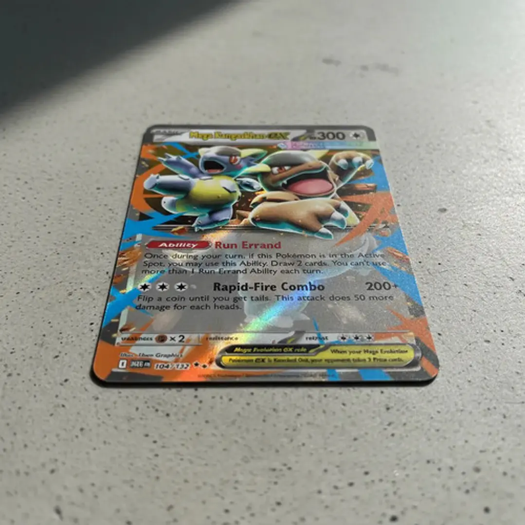 POKÉMON TCG MEGA KANGASKHAN EX MEG 104/132 ME01 MEGA EVOLUTION DOUBLE RARE INGLÉS 4