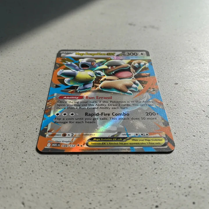 POKÉMON TCG MEGA KANGASKHAN EX MEG 104/132 ME01 MEGA EVOLUTION DOUBLE RARE INGLÉS 4