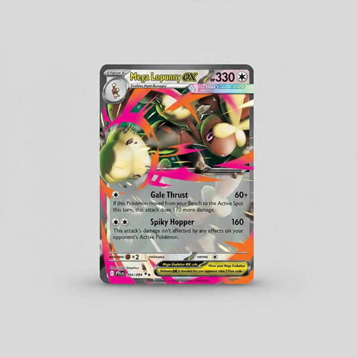 POKÉMON TCG MEGA LOPUNNY EX PBL 084/094 ME02 PHANTASMAL FLAMES DOUBLE RARE INGLÉS 5