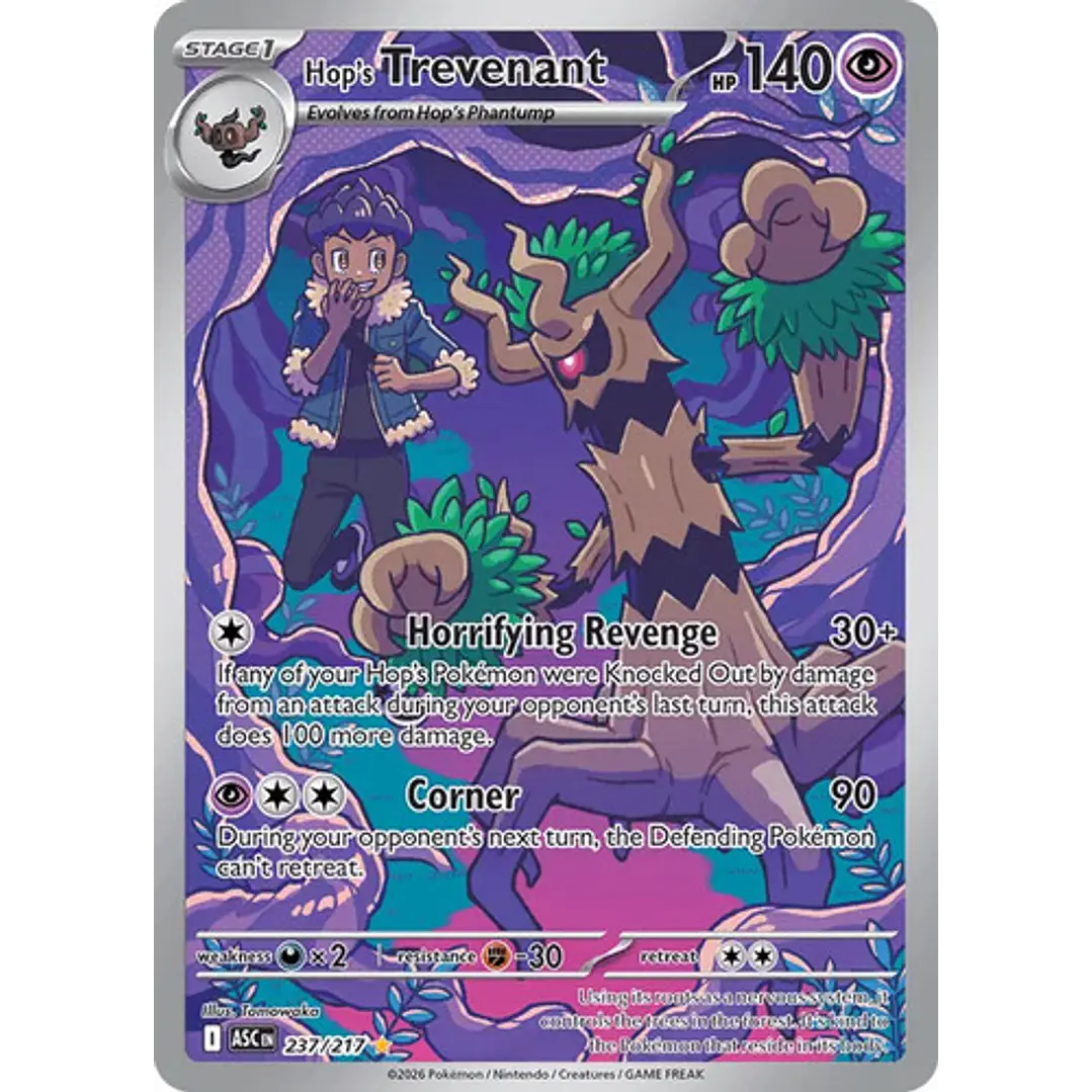 POKÉMON TCG HOP´S TREVENANT ASC 237/217 ME ILLUSTRATION RARE INGLÉS 1