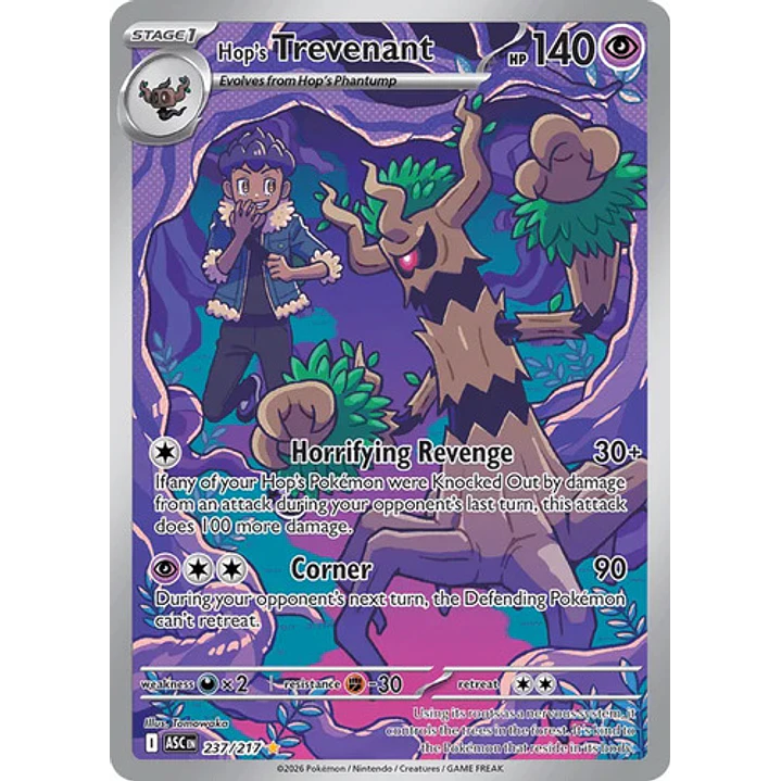 POKÉMON TCG HOP´S TREVENANT ASC 237/217 ME ILLUSTRATION RARE INGLÉS 1