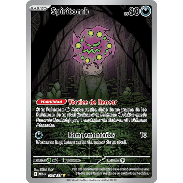 POKÉMON TCG SPIRITOMB MEG 148/132 ME01 MEGA EVOLUTION ILLUSTRATION RARE ESPAÑOL 1