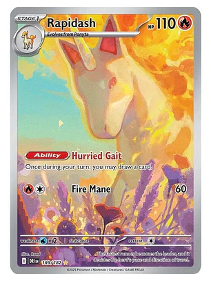 POKÉMON TCG RAPIDASH DRI 189/182 SV10 DESTINED RIVALS ILLUSTRATION RARE INGLÉS