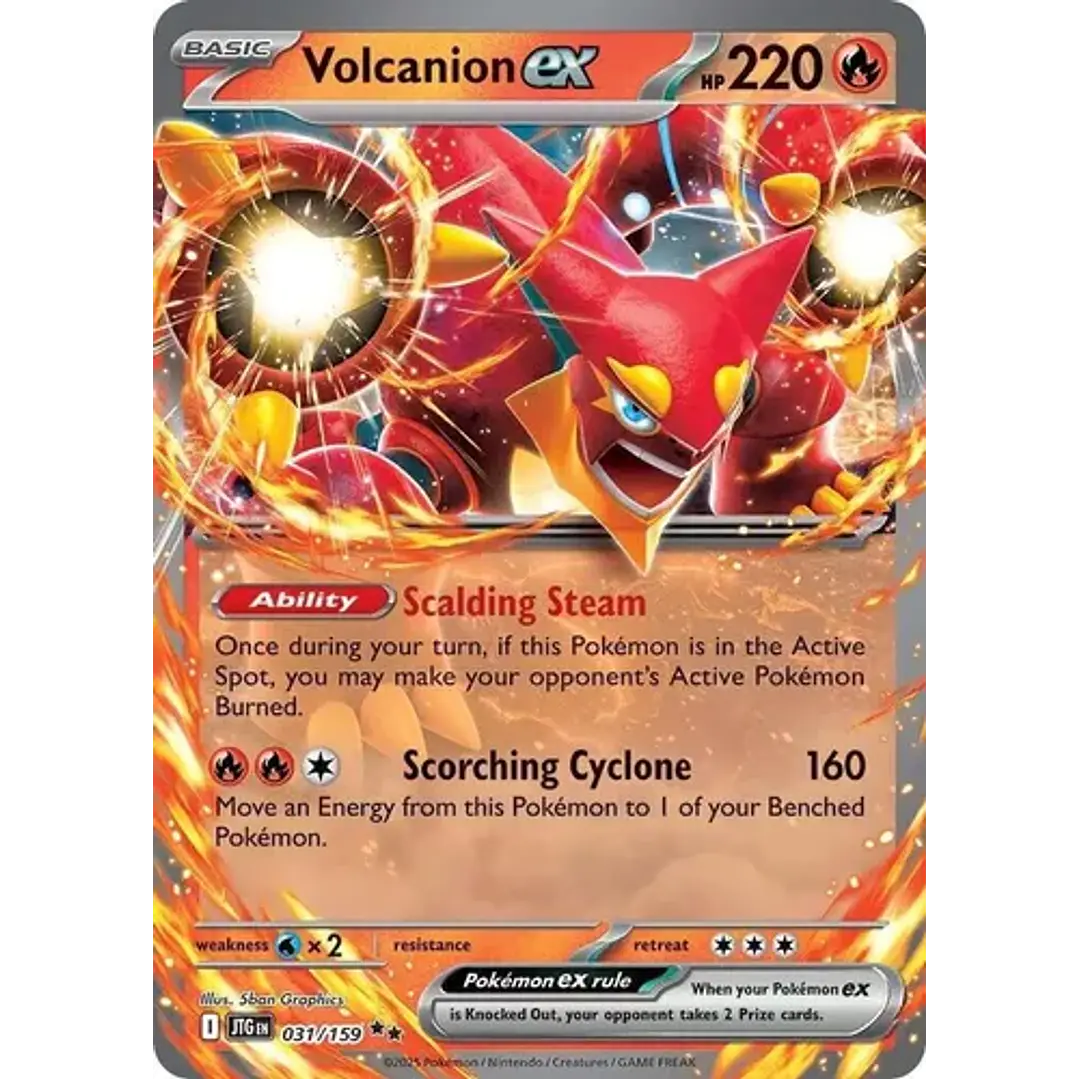POKÉMON TCG VOLCANION EX JTG 031/159 SV09 JORNEY TOGETHER DOUBLE RARE INGLÉS 1
