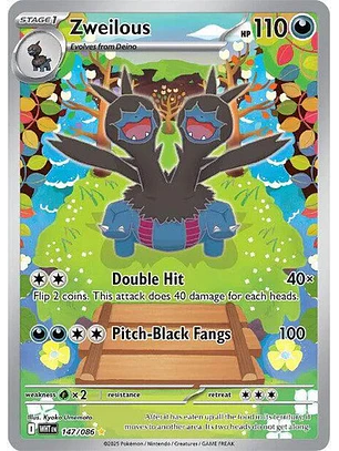 POKÉMON TCG ZWEILOUS WHT 147/086 SV WHITE FLARE ILLUSTRATION RARE INGLÉS