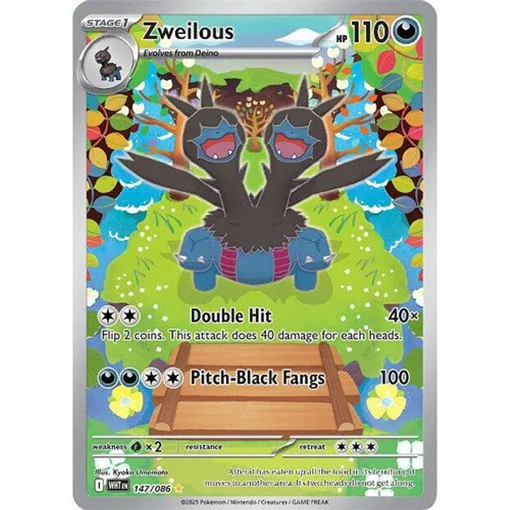POKÉMON TCG ZWEILOUS WHT 147/086 SV WHITE FLARE ILLUSTRATION RARE INGLÉS 1