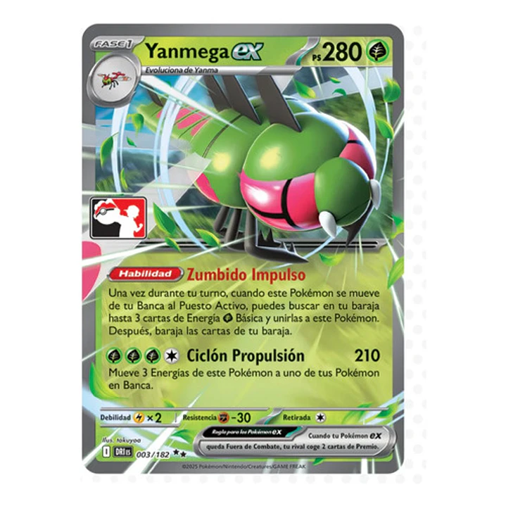 POKÉMON TCG YANMEGA EX DRI 060/132 SV10 LIGA SERIE 8 DOUBLE RARE ESPAÑOL 1