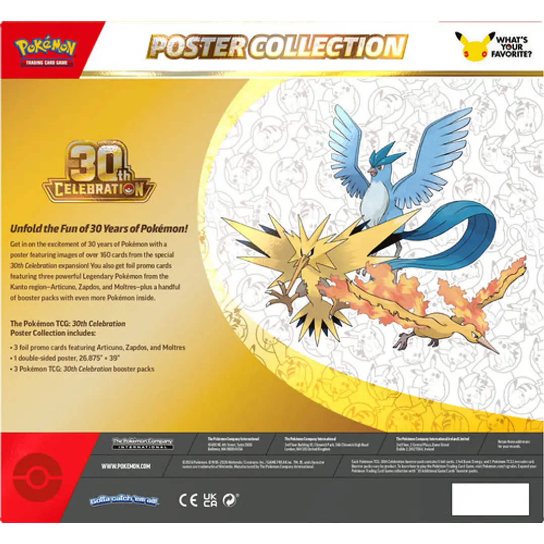 POKÉMON TCG 30TH CELEBRATION POSTER COLLECTION INGLÉS 11