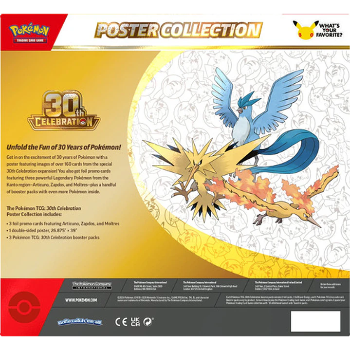 POKÉMON TCG 30TH CELEBRATION POSTER COLLECTION INGLÉS 11