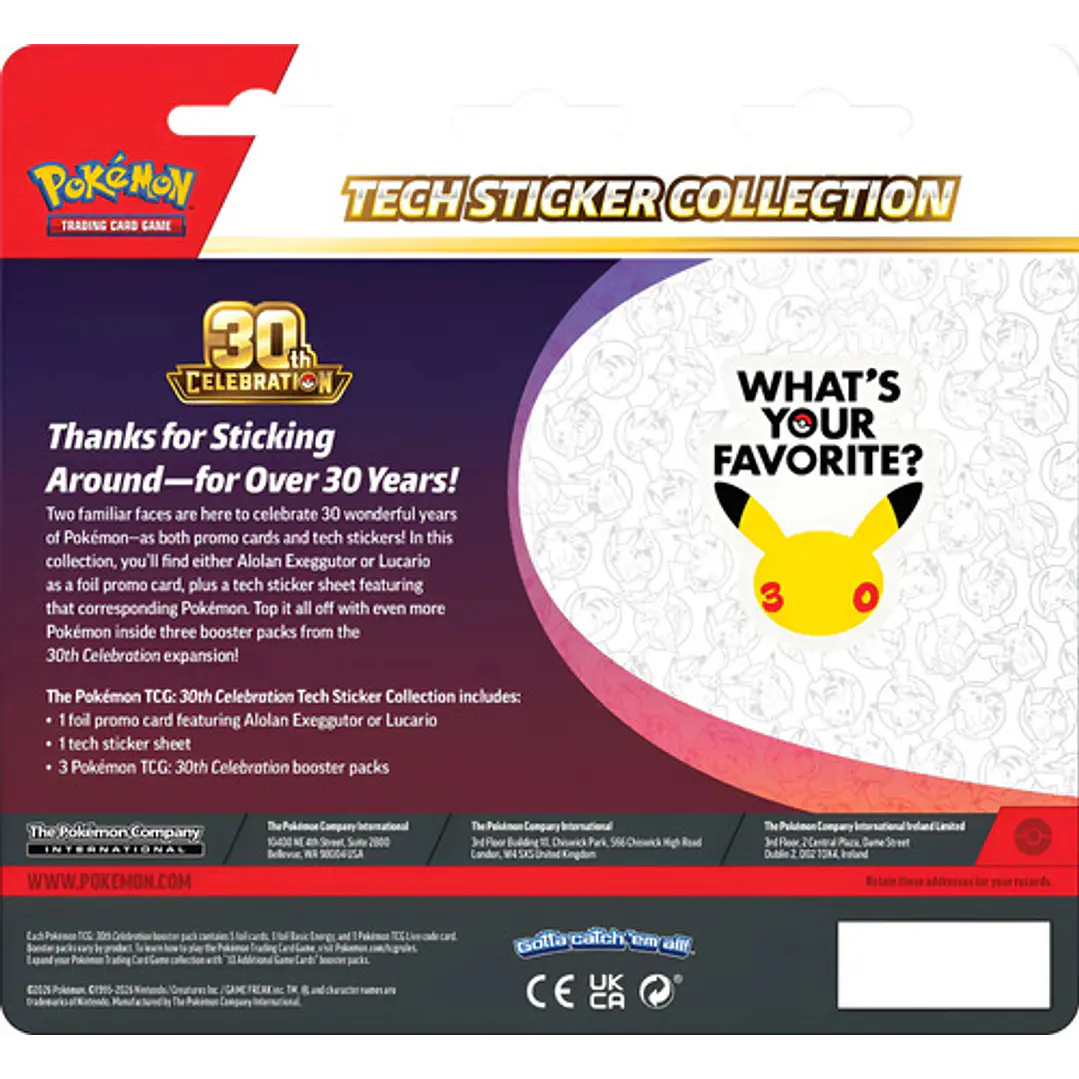 POKÉMON TCG 30TH CELEBRATION TECH STICKER COLLECTION AL AZAR ESPAÑOL 7