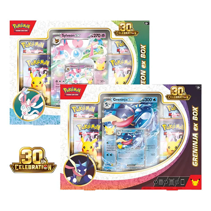 POKÉMON TCG 30TH CELEBRATION SYLVEON / GRENINJA EX BOX AL AZAR ESPAÑOL 2