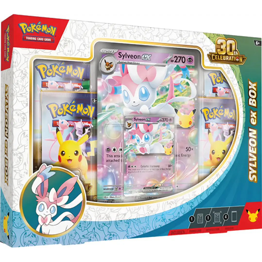 POKÉMON TCG 30TH CELEBRATION SYLVEON / GRENINJA EX BOX AL AZAR ESPAÑOL 9