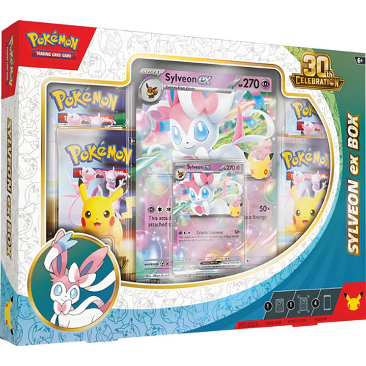 POKÉMON TCG 30TH CELEBRATION SYLVEON / GRENINJA EX BOX AL AZAR ESPAÑOL 9