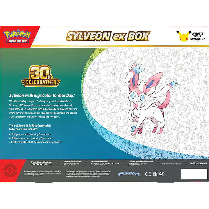 POKÉMON TCG 30TH CELEBRATION SYLVEON / GRENINJA EX BOX AL AZAR INGLÉS 8