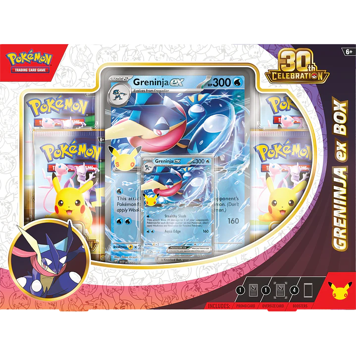 POKÉMON TCG 30TH CELEBRATION SYLVEON / GRENINJA EX BOX AL AZAR INGLÉS 11