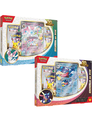 POKÉMON TCG 30TH CELEBRATION SYLVEON / GRENINJA EX BOX AL AZAR INGLÉS