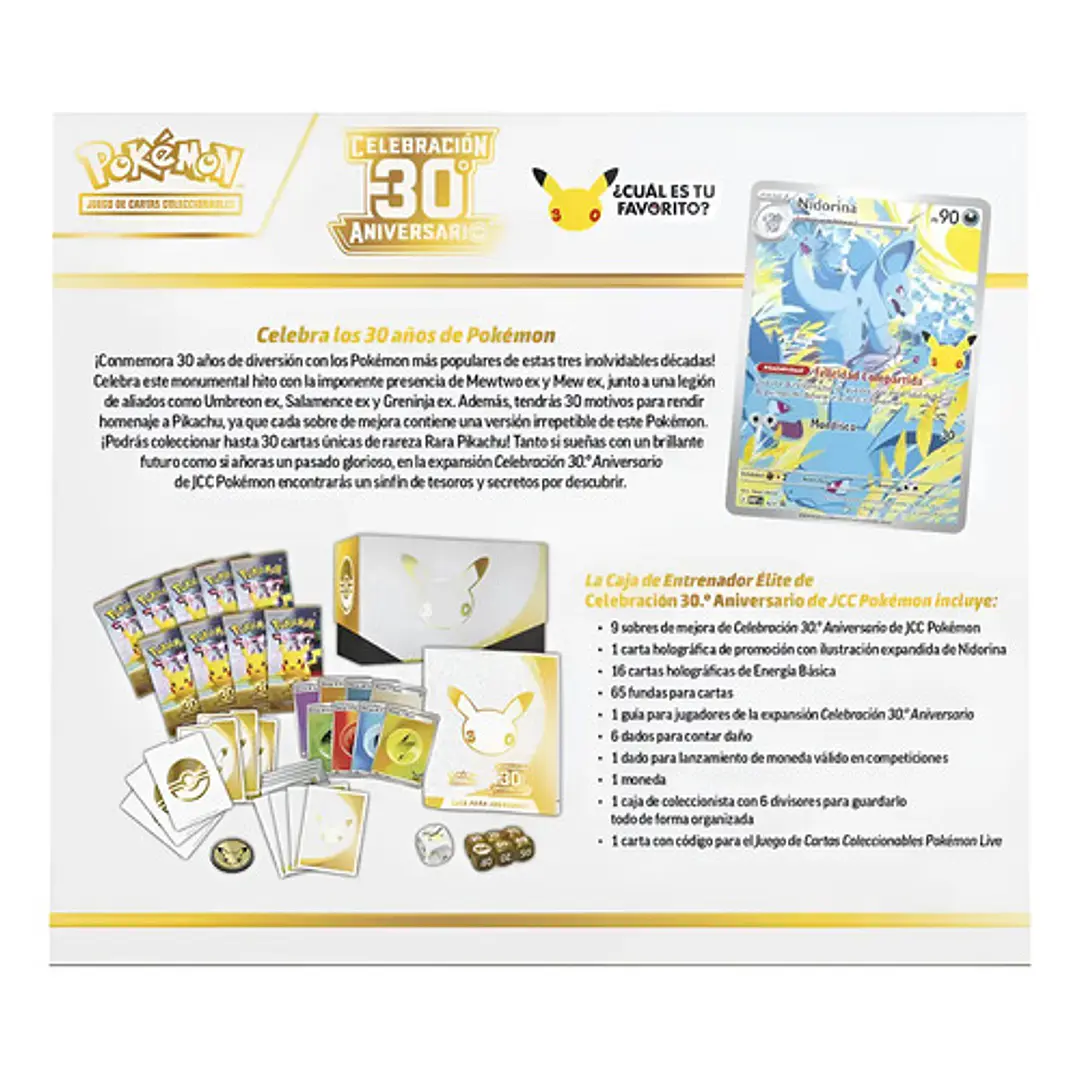 POKÉMON TCG 30TH CELEBRATION ELITE TRAINER BOX ESPAÑOL 5