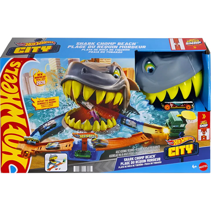 HOT WHEELS CITY PISTA PLAYA TIBURÓN PISTA DE JUGUETE TIBURÓN 6