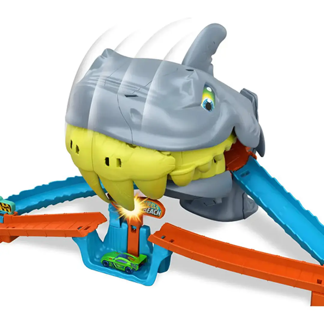 HOT WHEELS CITY PISTA PLAYA TIBURÓN PISTA DE JUGUETE TIBURÓN 10