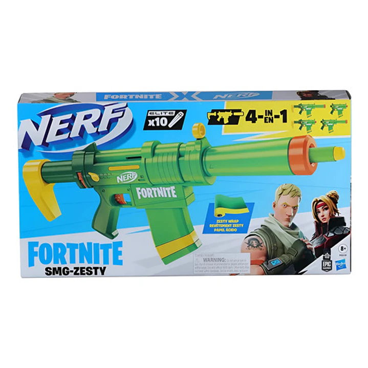 NERF FORNITE SMG ZESTY LANZADOR DE DARDOS HASBRO 2