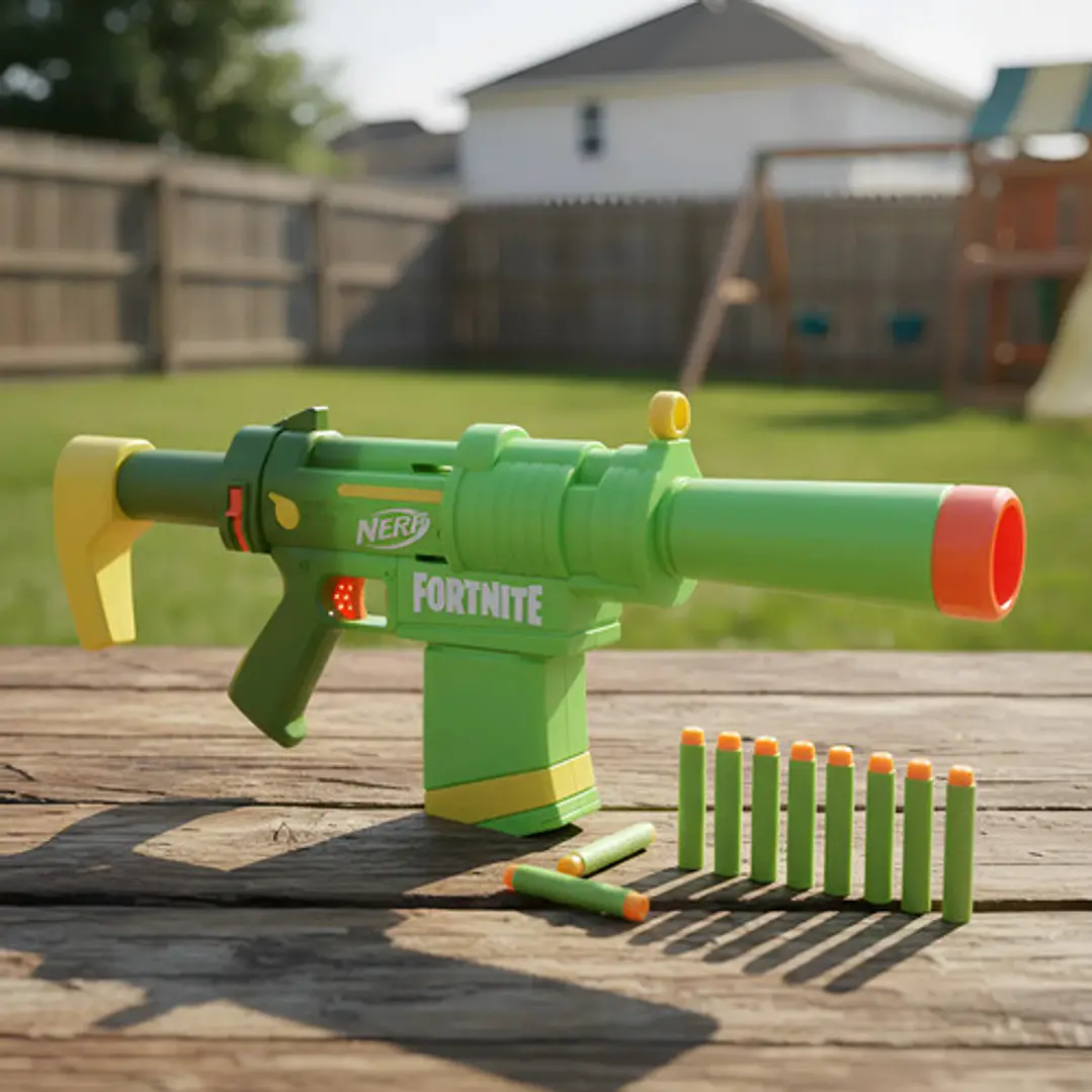 NERF FORNITE SMG ZESTY LANZADOR DE DARDOS HASBRO 9