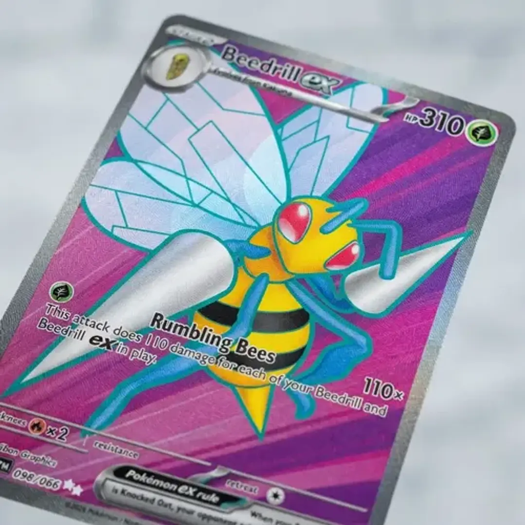 Pokémon Tcg Beedrill Ex Cri En 098/086 Me04 Full Art 4