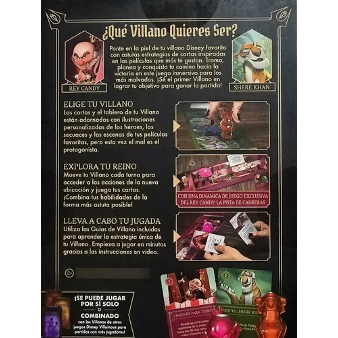 DISNEY VILLAINOUS ESPAÑOL SUGAR AND SPITE JUEGO DE MESA 3