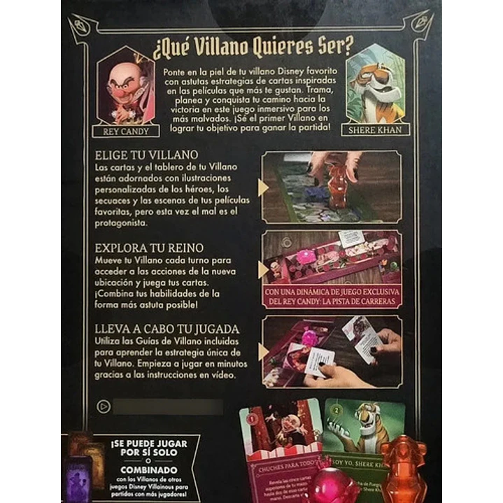 DISNEY VILLAINOUS ESPAÑOL SUGAR AND SPITE JUEGO DE MESA 3