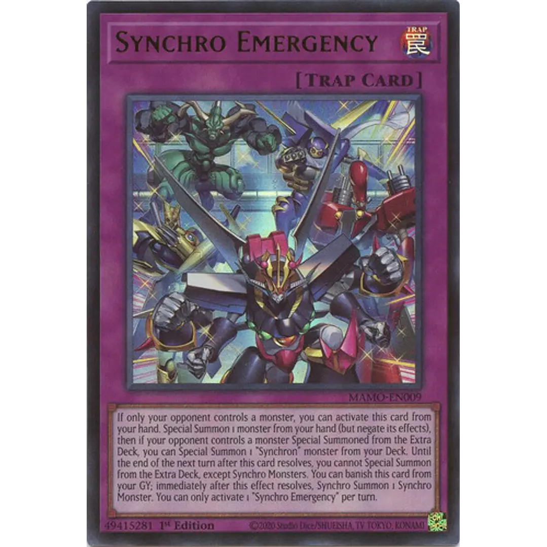 Synchro Emergency Ultra Rara Mamo-en009 Yugioh! Tcg 1
