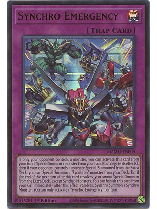 Synchro Emergency Ultra Rara Mamo-en009 Yugioh! Tcg