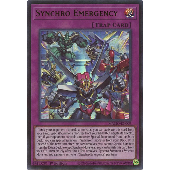 Synchro Emergency Ultra Rara Mamo-en009 Yugioh! Tcg 1