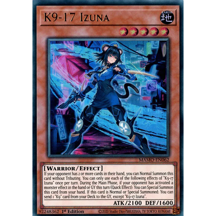 K9-17 Izuna Ultra Rara Mamo-en062 Yugioh! Tcg 3