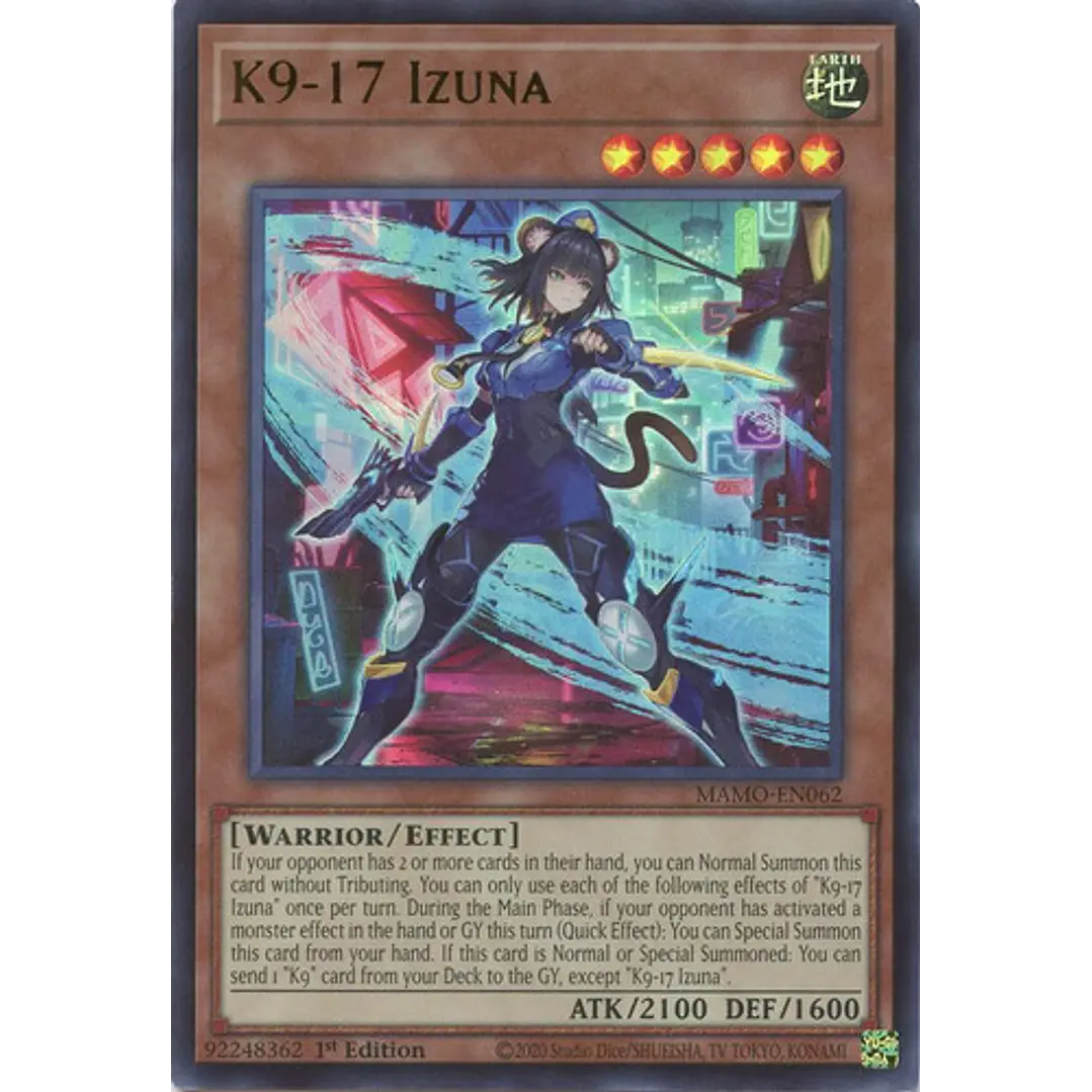 K9-17 Izuna Ultra Rara Mamo-en062 Yugioh! Tcg 4