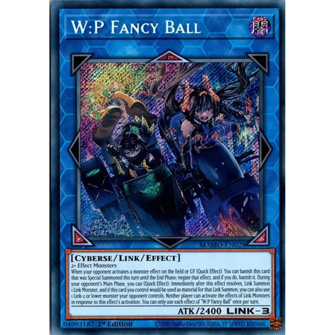 W:p Fancy Ball Secret Rare Mamo-en028 Yugioh! Tcg 1