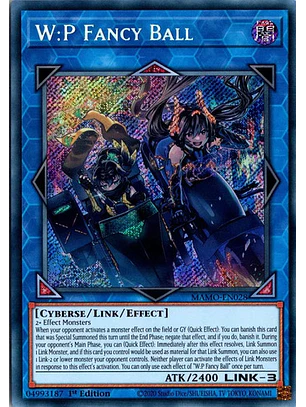 W:p Fancy Ball Secret Rare Mamo-en028 Yugioh! Tcg
