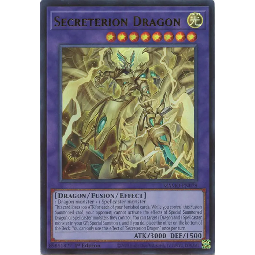 Secreterion Dragon Ultra Rara Mamo-en078 Yugioh! Tcg 1