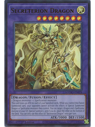 Secreterion Dragon Ultra Rara Mamo-en078 Yugioh! Tcg