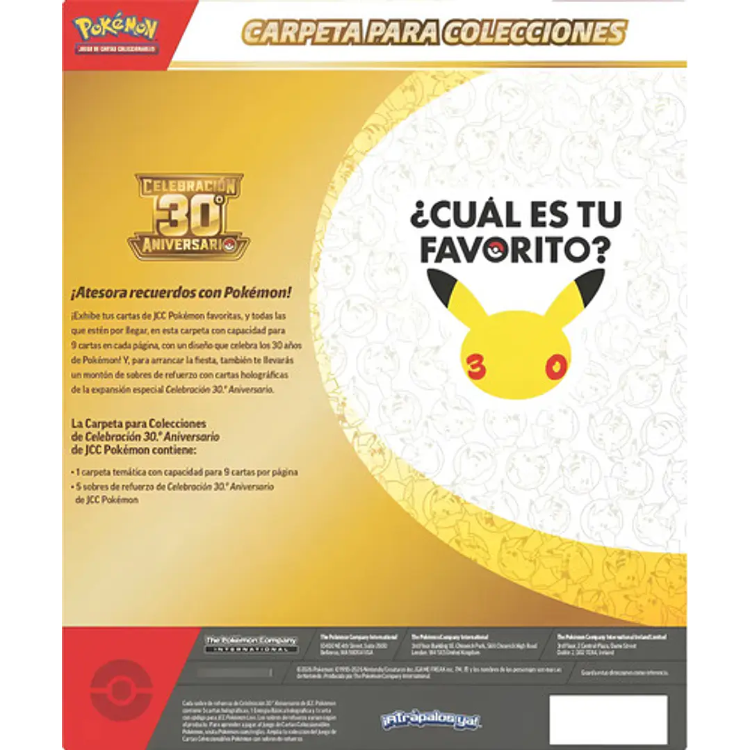 POKÉMON TCG 30TH CELEBRATION BINDER COLLECTION ESPAÑOL 4