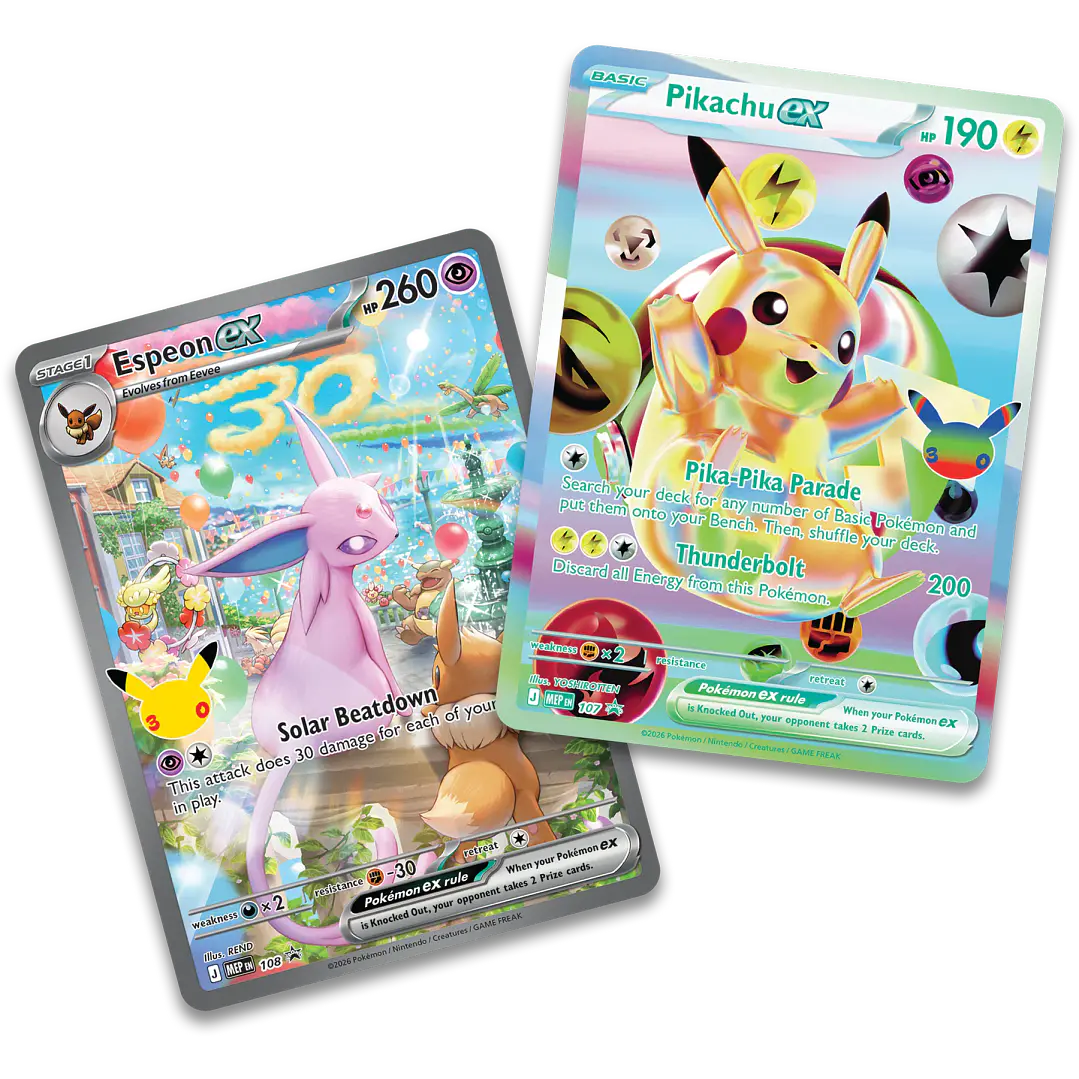 POKÉMON TCG 30TH CELEBRATION ULTRA PREMIUM COLECCTION DÍA O NOCHE INGLÉS 1 AL AZAR 3