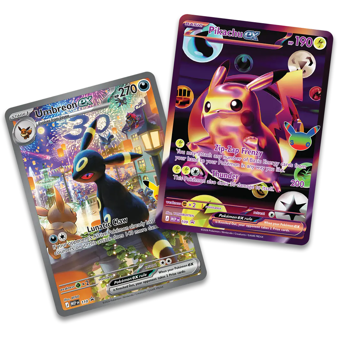 POKÉMON TCG 30TH CELEBRATION ULTRA PREMIUM COLECCTION DÍA O NOCHE INGLÉS 1 AL AZAR 9
