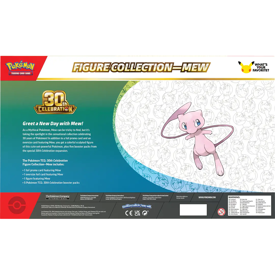 POKÉMON TCG 30TH CELEBRATION FIGURE COLLECTION MEW INGLÉS 4